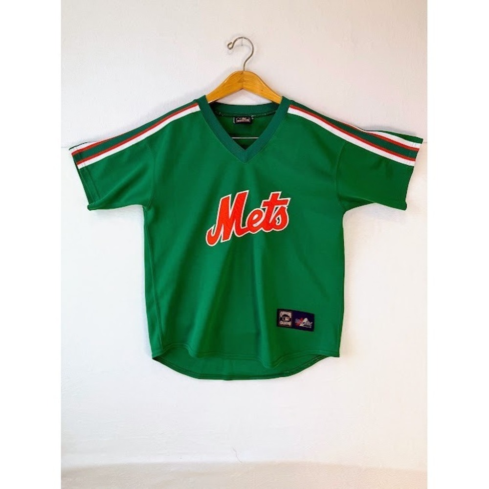 RARE Authentic VTG 1990 Y2K NY Mets St Patricks Day Jersey Sz S/M HTF READ